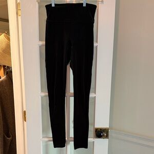 SPANX High-Waist Black Velvet Leggings